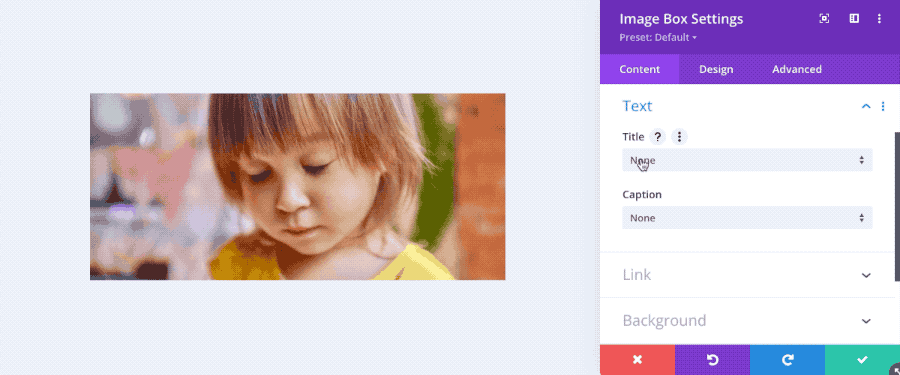 Animated gif showing image text