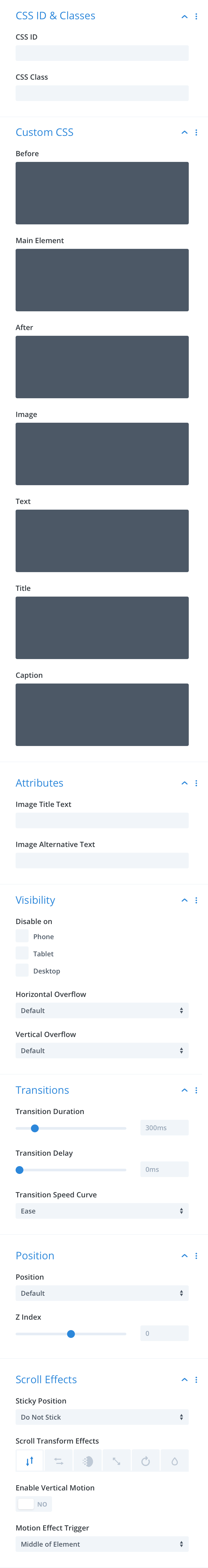 Divi-Modules – Image Box advanced settings