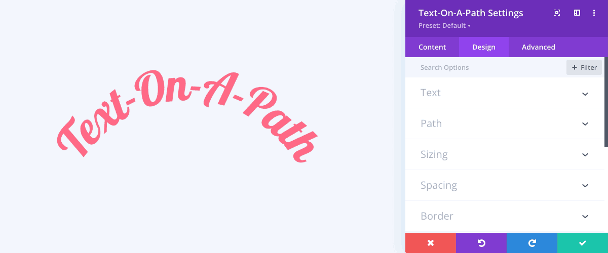 Animated gif showing path styles settings